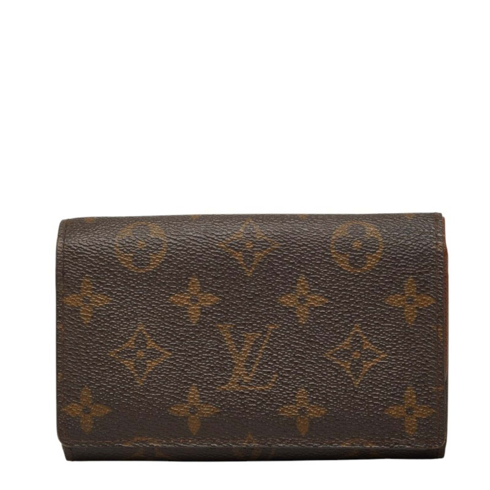 Louis Vuitton Monogram Porte Monnaie Billet Trsor Bi-Fold Wallet M61730 Brow...